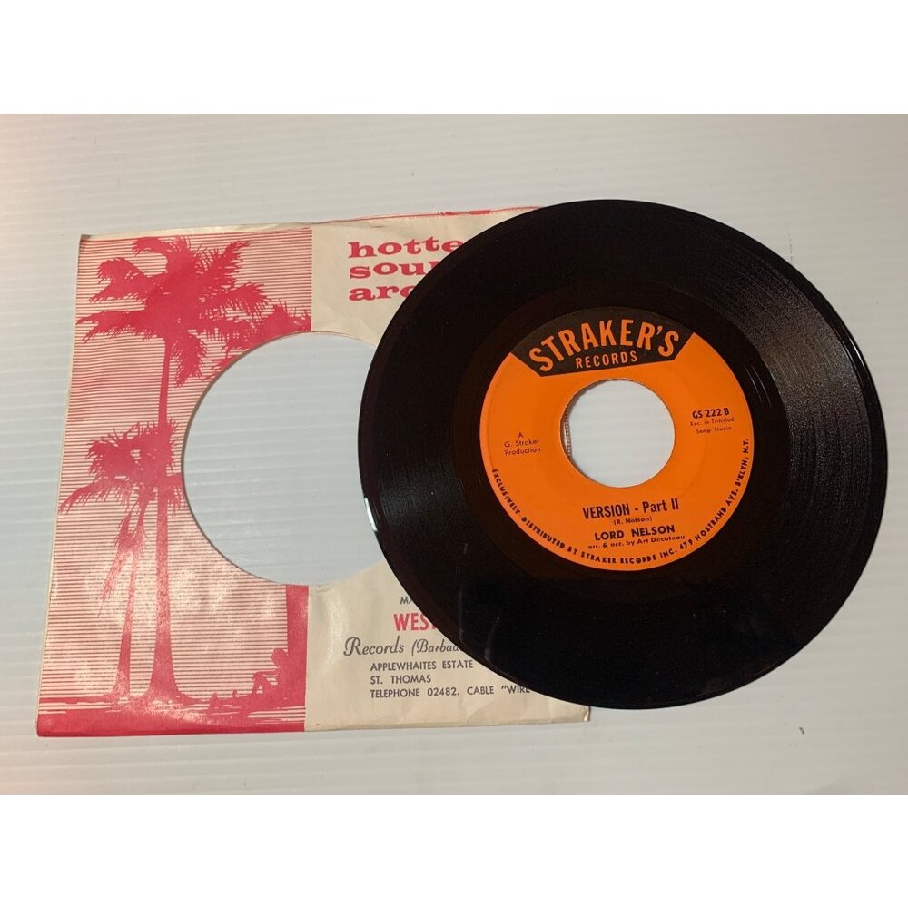 Vintage Strakers Records 45 RPM Vinyl: Lord Nelson "Miss Falsie & Version Part I